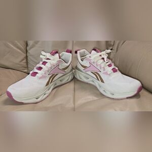 Reebok Women's White, Pink, and Tan Sneakers